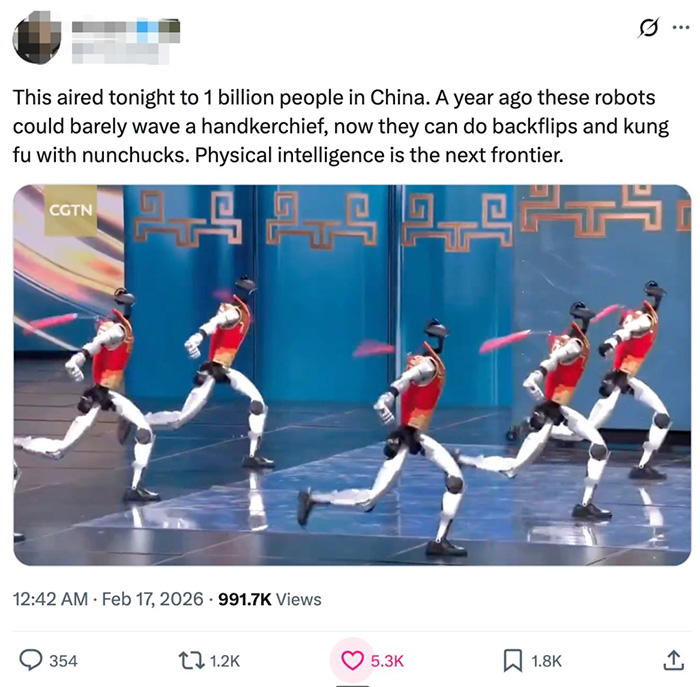外網爆火、國人刷屏:今年春晚的機器人“頂流”，為什么還是宇樹?